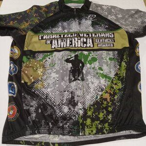 Primal Wear Men's Paralyzed Veterans Of America Full Zip Cycling Jersey Size XL